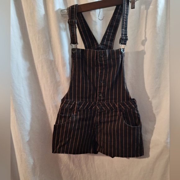 Black and Brown Striped Shortall - Picture 2 of 8